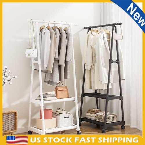 Clothes rack wheels rolling - clothes,